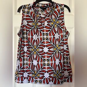 GUC Worthington sleeveless patterned top. Size PXL.